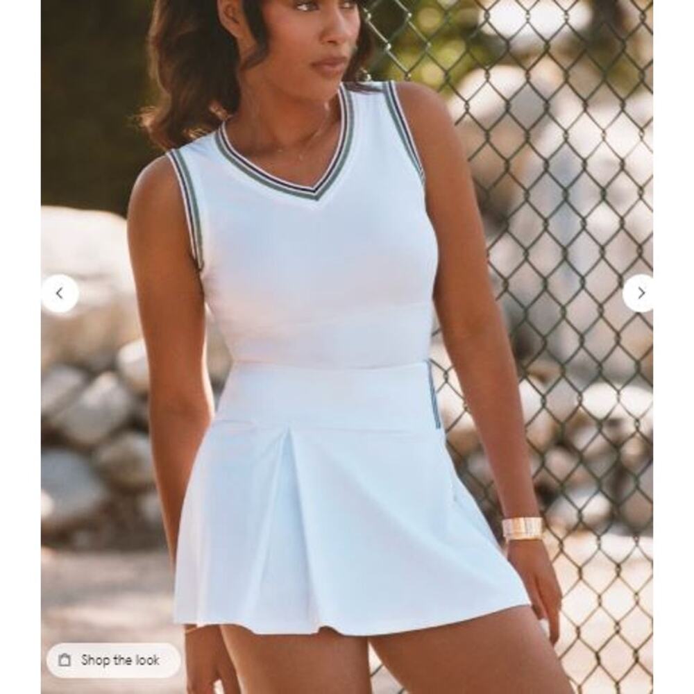 Veronica Beard Women's Spin Striped Trim Tank Top XXS NWT 190 White